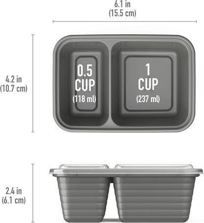 Bentgo Prep - 2-Compartment Snack Containers - Reusable, Microwaveable - Image 7