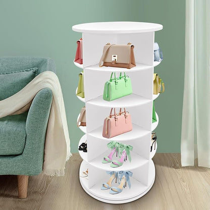 LYNICESHOP 5 Tier Rotating Shoe Rack 360° Freestanding Shoe Organizer | Holds - Image 2