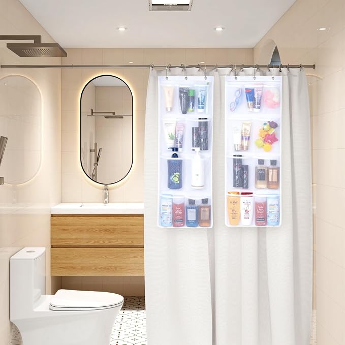 Lifewit Cruise Essentials Shower Caddy Must-Have, 9 Pockets Hanging Bathroom - Image 9