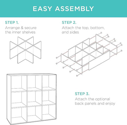 Best Choice Products 9-Cube Storage Organizer, 11in Shelf Opening, Display Shelf - Image 8