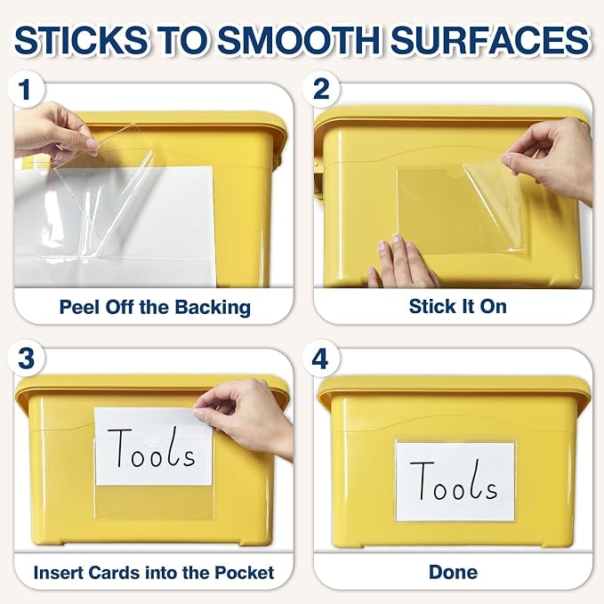 H4D 24 Pack labels for Storage Bins, Waterproof & Removable Labels for Storage - Image 4