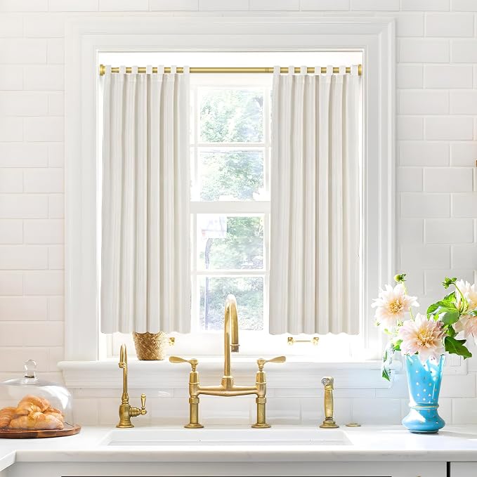 1 Pack Gold Spring Tension Curtain Rod 28-48 Inches, 7/8" inch Adjustable - Image 5