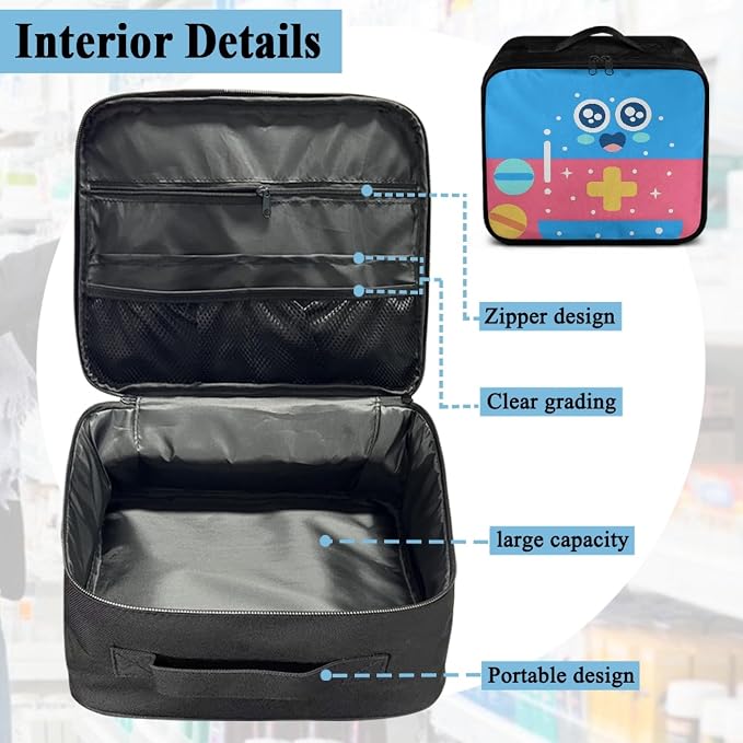 Family Medicine Storage Bag Pill Bottle Organizer - Image 9