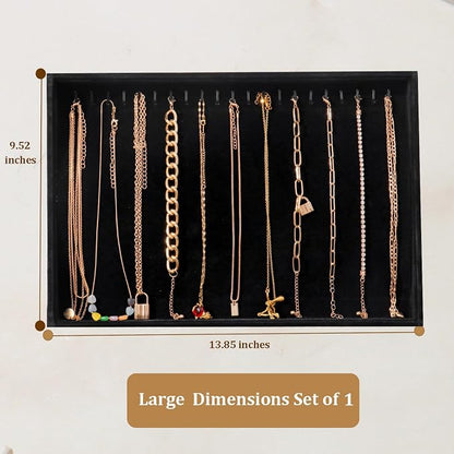 Large Jewelry Organizer for Drawer Insert Velvet Stackable Jewelry Trays for - Image 5