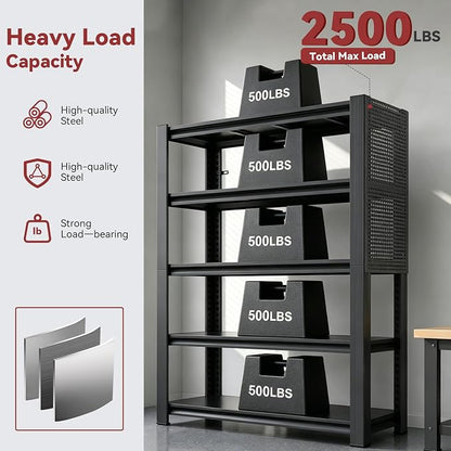 SWAJEC 47" W x 72" H x 24" D Heavy Duty Garage Shelving Unit - Image 4