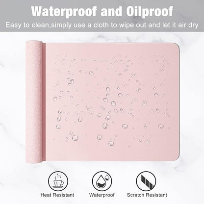 Hsurbtra Desk Pad, 23.6" x 13.8" PU Leather Desk Mat, M Extended Mouse Pad - Image 6