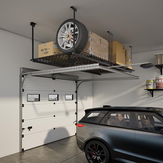 45-Inch x 45-Inch Overhead Garage Storage Rack, Heavy Duty Storage Organizer - Image 7