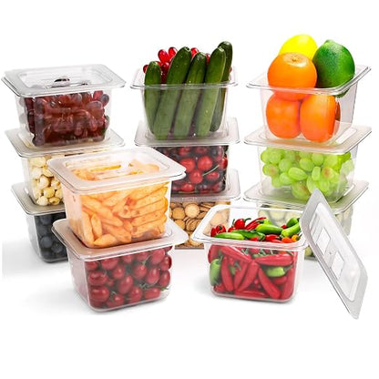 VOISEN 12 Pack Plastic Food Pan by VOISEN