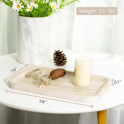 Marble Vanity Tray, Bathroom Tray Countertop, Decorative Dresser Organizer - Image 3