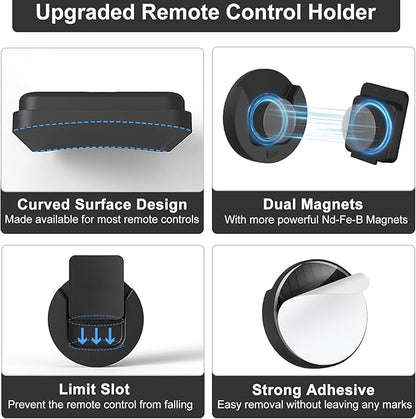 YYILIS Magnetic Remote Control Holder Wall Mount, 4 Pack TV Remote Control - Image 4