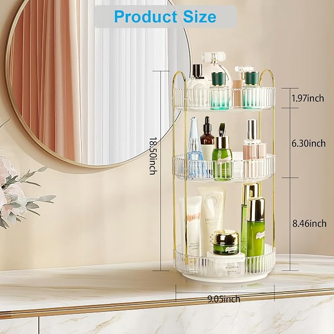 360 Rotating Makeup Organizer - Image 3