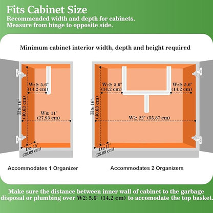 REALINN Under Sink Organizer, Pull Out Cabinet Organizer 2 Tier Slide Out Sink - Image 7