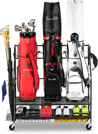 Golf Bag Storage Garage Organizer- Golf Bag Stand Fit by FHXZH