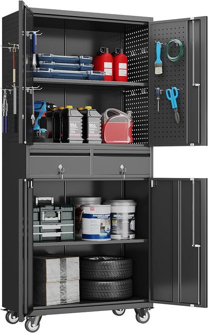 71''H Metal Garage Storage Cabinet by METALYEYE