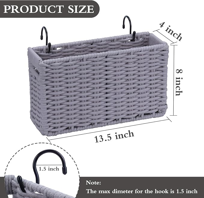 Cotton Rope Woven Bedside Caddy - Image 2