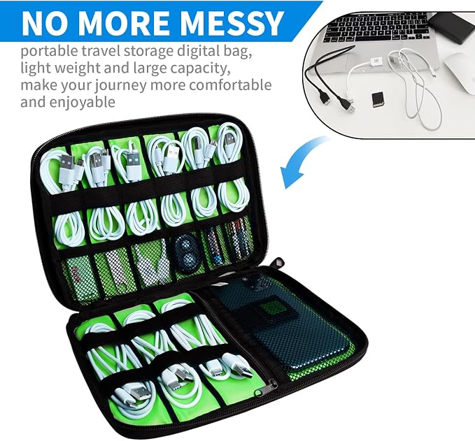 Lcsmaokin Electronics Travel Organizer, Portable Waterproof Electronic Travel - Image 3
