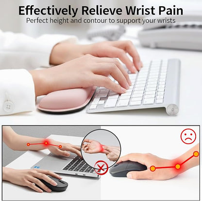 Bloss 2 Pink Wrist Rest for Mouse & Keyboard, Ergonomic Wrist Support | Soft - Image 3
