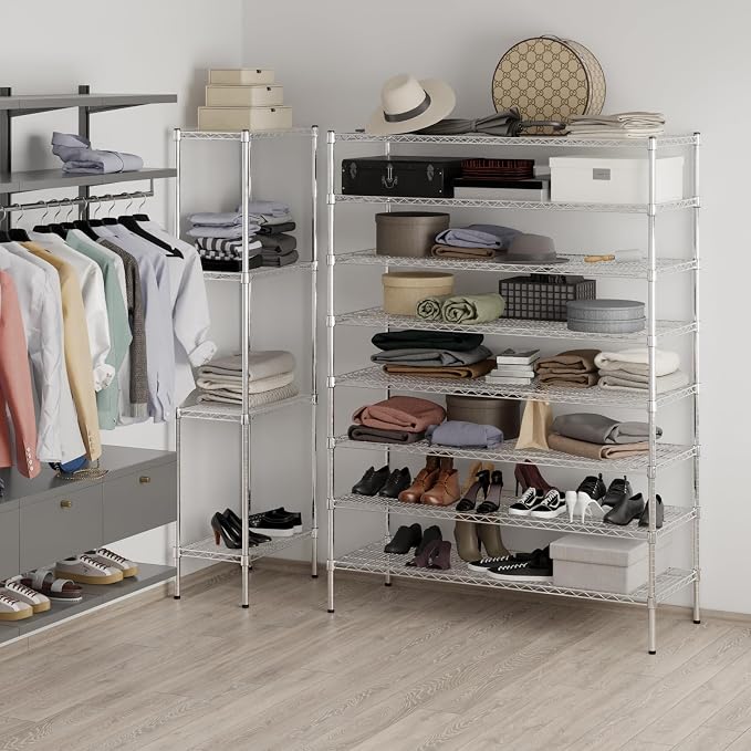 21" Deep x 54" Wide x 74" Height Wire Shelving Kit | 8-Tier | NSF Commercial - Image 5