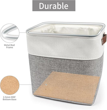 Collapsible Fabric Storage Cubes 11x11 Cube Storage Bins, 4 Pack Closet Baskets - Image 4