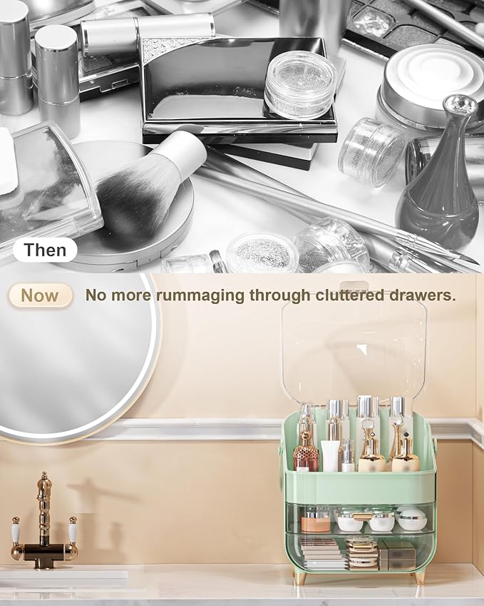 Makeup Organizer, Skincare Holder Bathroom Counter Organizer, Storage Box - Image 6