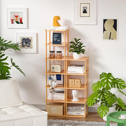 Bamboo Free Standing Shoe Rack Shelf Multi Tier Tall Wooden Stackable Shoes - Image 4