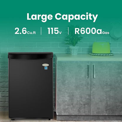 roomwell E-Star 2.6 Cu Ft Mini Fridge without Freezer - Image 3