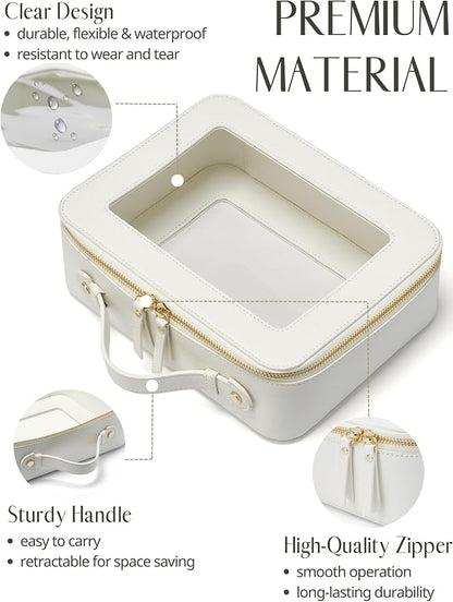 Popvibe Clear Makeup Bag Travel Cosmetic Case Transparent Toiletry Bag - Image 6