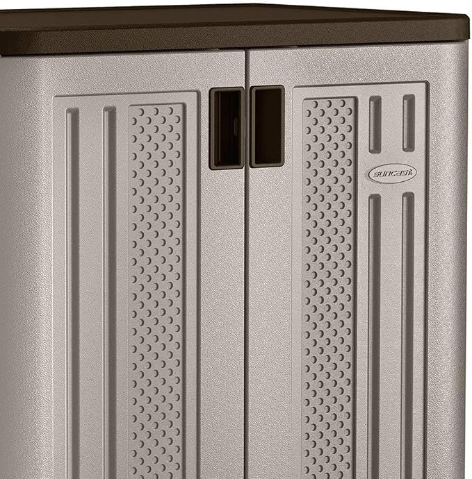 Suncast 3 Pack 9 Cu. Ft. Base Storage Cabinet, Resin Garage Organizer, Platinum - Image 3