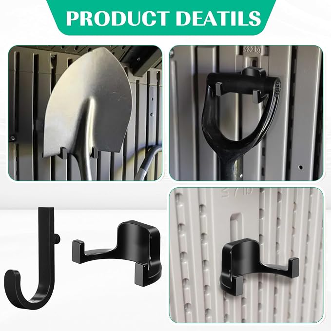 20 Pcs Storage Shed Tool Hooks Tool Hanger Compatible - Image 3