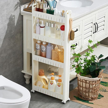 3.54 Slim Storage Cart Durable Bathroom Organizer Slide Out Storage Cart by Unknown