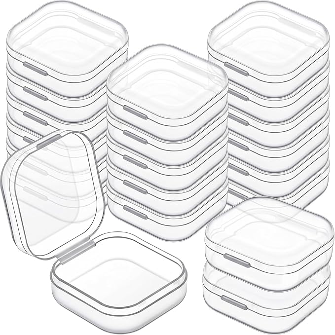 Jetec 18 Pieces Mini Plastic Clear Beads Storage Containers Box by Jetec