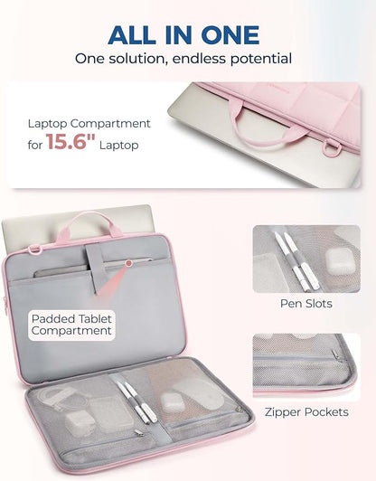BAGSMART Laptop Case with Handle, Puffy Laptop Sleeve Bag - Image 5