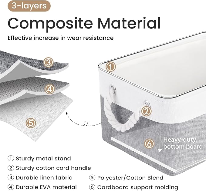 13.8x9.8x6.7 Inch Fabric Small Storage Bins - Image 2