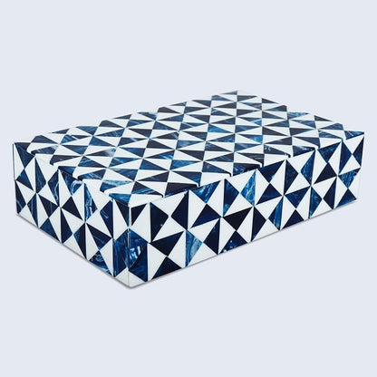 Handicrafts Home Blue and White Decorative Storage Box - Image 7