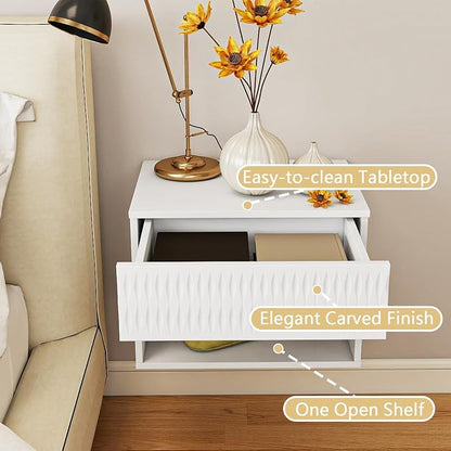 Floating Nightstand Set of 2, Modern Bedside Tables - Image 4