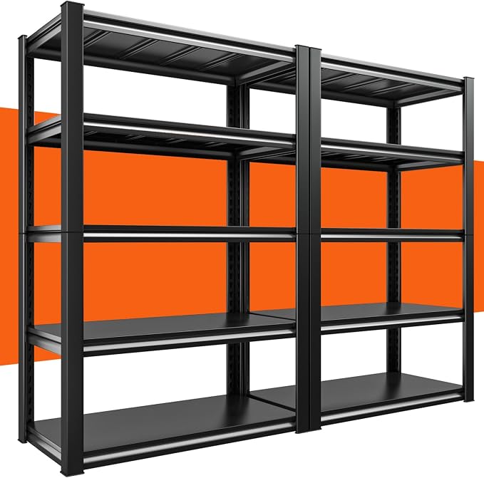 REIBII 40" W Garage Shelving, Heavy Duty Storage Shelves Load 2500LBS, 5-Tier by REIBII