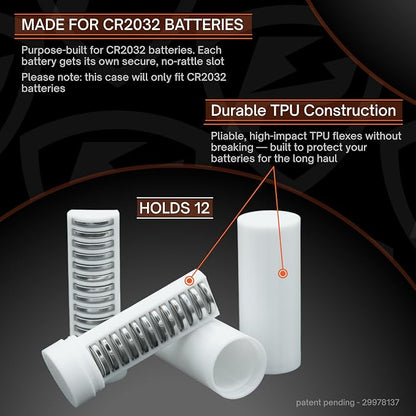 Slimline Coin CR2032 Battery Case, soft durable material - Image 2