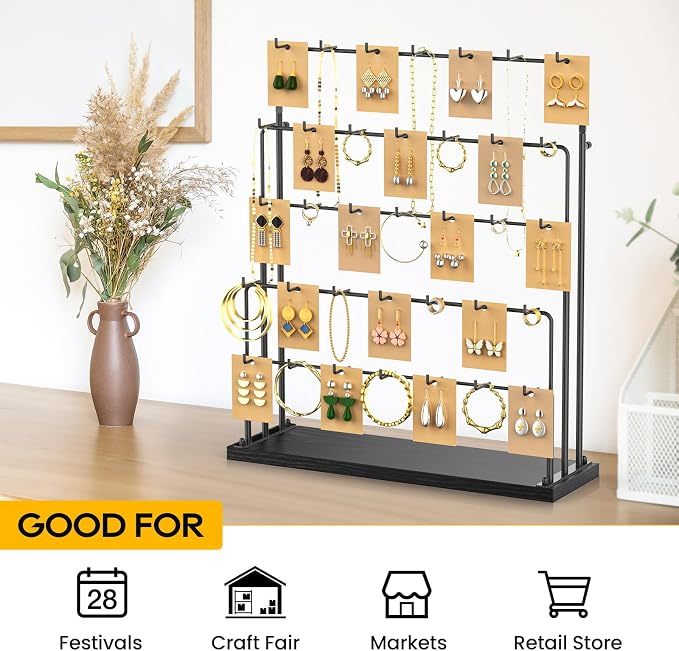ORLESS Jewelry Display for Vendors, Earring Display Stand for Selling, Necklace - Image 5