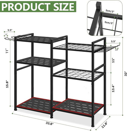 Garden Tool Organizer, 33.8×11.8×32inch Heavy-Duty Steel Garden Tool Rack - Image 6