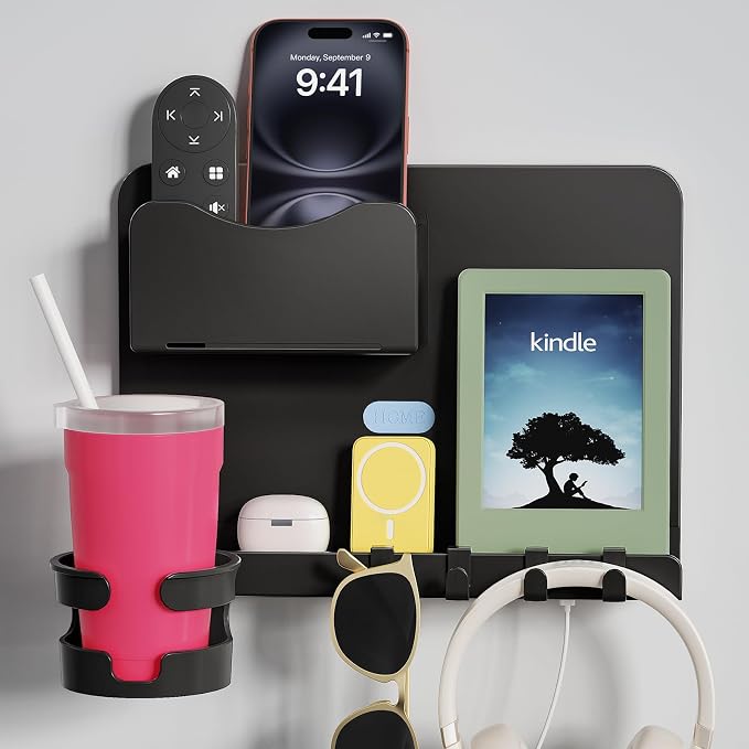Floating Shelves for Bedside Shelf, Stick On Accessories Organizer, Wall Mount by Unknown
