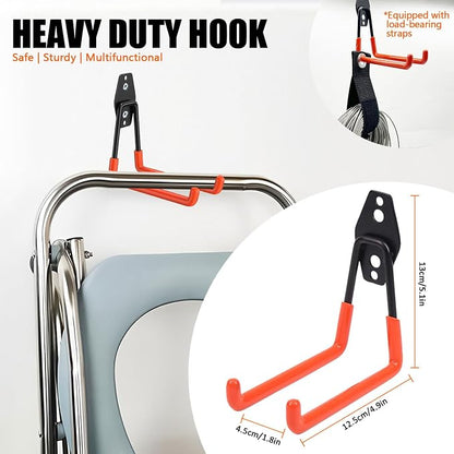 Garage Hooks Heavy Duty，2 Pack Garage Tool Organizer Wall Mount, Utility Steel - Image 2