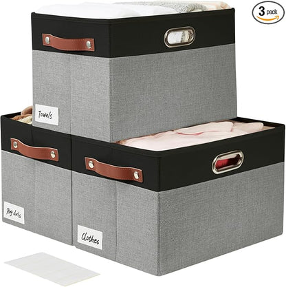 Large Collapsible Fabric Storage Bins by Bagnizer