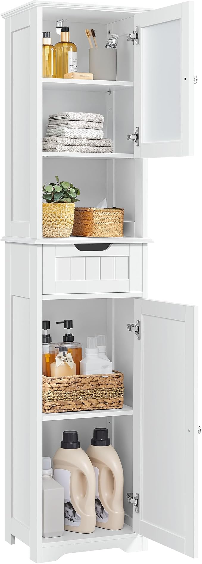 Yaheetech Tall Slim Bathroom Storage Cabinet by Unknown