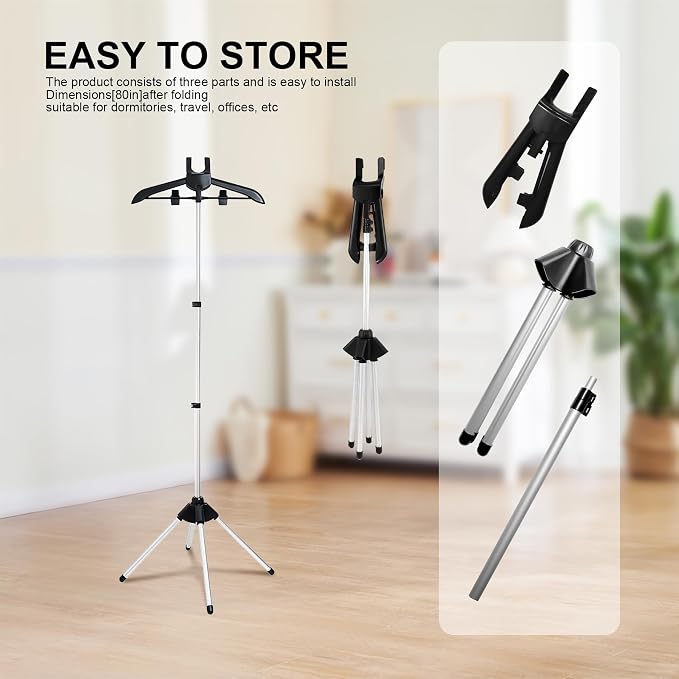 Adjustable Steamer Stand for Clothes, Portable Steamer Rack for Clothes - Image 5