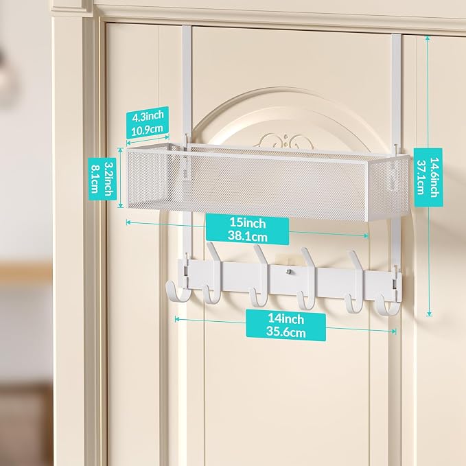 LUCYCAZ Over The Door Hooks Organizer, Door Hanger Storage - Image 4