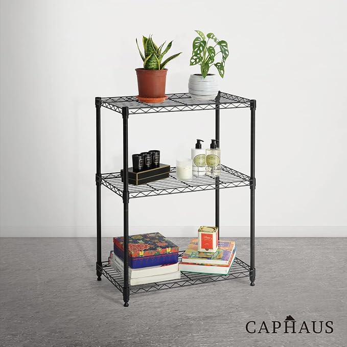 CAPHAUS 3/4/5-Tier Adjustable Height Wire Shelving Unit, Rack Shelving - Image 7