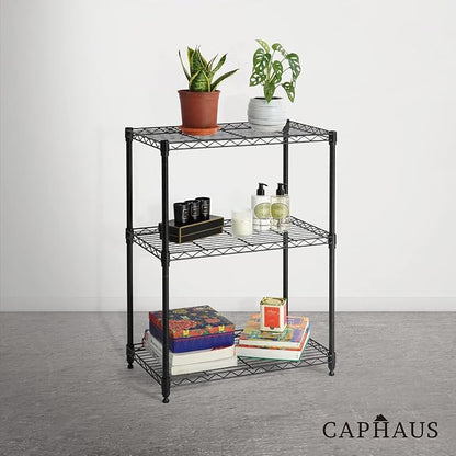 CAPHAUS 3/4/5-Tier Adjustable Height Wire Shelving Unit, Rack Shelving - Image 7