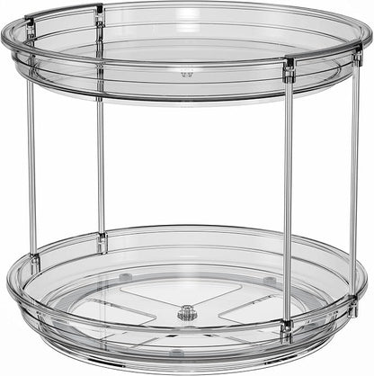 LAMU 2 Tier Lazy Susan Turntable Organizer 10.6'' Rotating Spice Rack - Image 9
