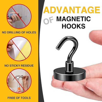 DIYMAG Black Magnetic Hooks, 170 LB Heavy Duty Strong Magnets - Image 5
