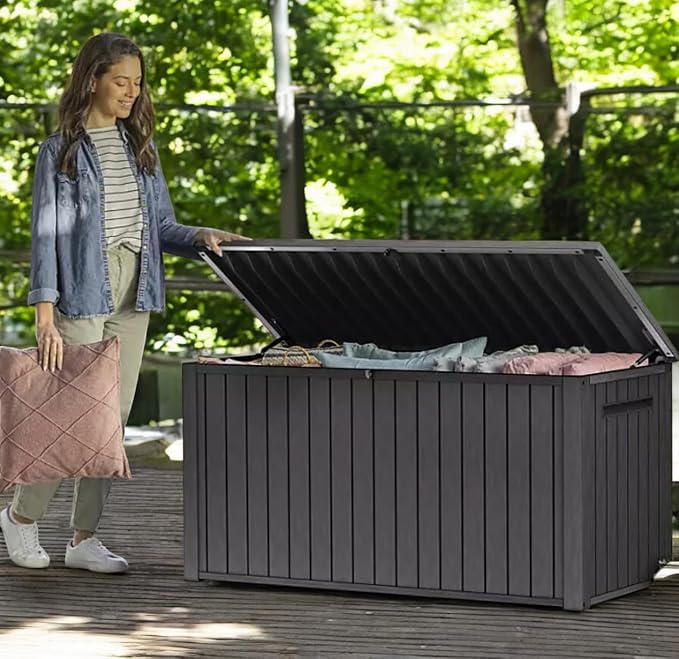 Outdoor Storage Box with Lockable Lid - Image 4